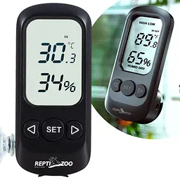 Гігрометр - термометр цифровий Repti-Zoo Digital Alarm Thermometer Hygrometer (SH129) - мініатюра 4