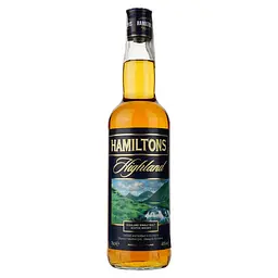 Віскі Hamiltons Highland Single Malt Scotch Whisky, 40%, 0,7 л, в тубусі - мініатюра 2