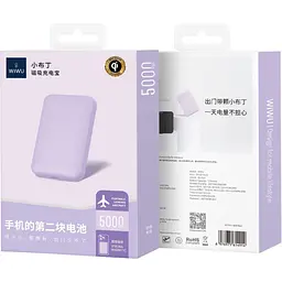 Зовнішній акумулятор WiWU Magnetic Wi-P037 5000mAh Purple [161226] - мініатюра 3