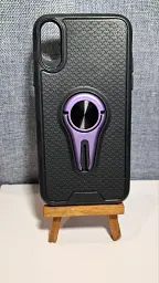 Чохол-накладка Hoco Car Mount з магнітом+тримачем для Apple iPhone X iPhone XS Black/violet - мініатюра 2