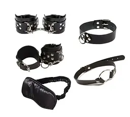 Набір Exxtreme Sex BDSM Leather Set Black - мініатюра 1