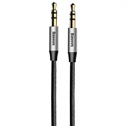 Кабель Baseus Yiven M30 3,5"-3.5" 1.5m Silver-Black CAM30-CS1