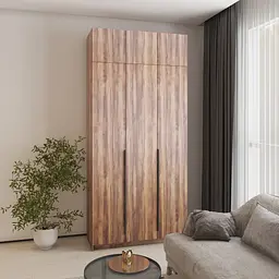 Шафа 3-дверна з антресоллю MebelStar Оскар ДСП BL-B, блок шухляд 120x52x260 см Дуб бурштиновий (MBS-4903)
