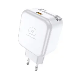 Мережевий зарядний пристрій з кабелем WUW-C268 12W fast charger USB A +retractable 70cm type c Cable - мініатюра 3
