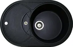Кухонна мийка Adamant Shell 770x495x200 чорний металік 252223, Чорний