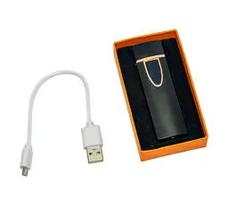 Електрозапальничка спіральна ZGP 7 глянсова, сенсорна USB-запальничка — електроімпульсна usb-запальничка (ST) - мініатюра 2