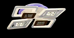 Люстра стельова LED Splendid Ray LK29046/2+2+1, 128W, білий та золото, сучасний стиль, з пультом