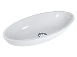 Умивальник Miraggio NICE (0000222) Miramarble, Глянцевий, Накладний, Білий