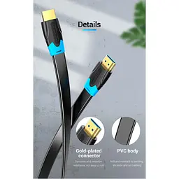 Кабель Vention HDMI-HDMI V 2.0 1.5 м (AAKBG) - мініатюра 4