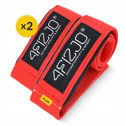 Лямки для станової тяги 4FIZJO Deadlift Straps Red (P-5905973402286) - мініатюра 8