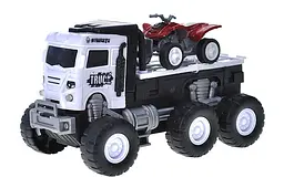 Іграшковий автовоз із квадроциклом інерційний світлозвукові ефекти Container Truck 998-1D в коробці р.14х8х11см - мініатюра 2