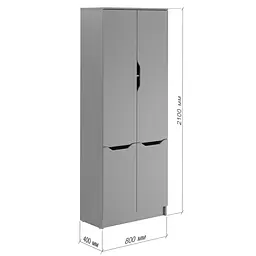 Шафа розпашна MebelStar 4Д Лілу 80x40x210 см Аляска білий (MBS-1319) - мініатюра 4