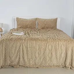 Покривало ТЕП Soft Angora з наволочками бежеве 240 x 260 см (4-04885_34648)