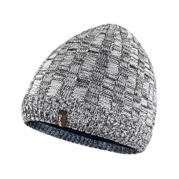 Водонепроникна шапка DexShell Heathered Rib Knit Beanie Onesize 56-58 см біло-сіра (DH32405MBL)