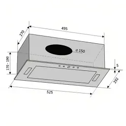 Витяжка VENTOLUX PUNTO 52 WH (700) PB PC - мініатюра 2