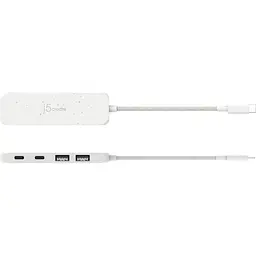 USB-Хаб j5create JCH342EW-N USB-C на 2 USB-A/2 USB-C, білий (JCH342EW-N) - мініатюра 4