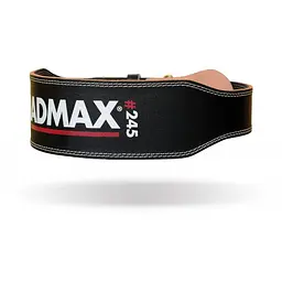 Пояс для важкої атлетики MAD MAX Leather MFB 245, Black - M