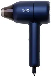 Фен для волосся Adler AD 2279B, 1800 Вт, синій, з іонізацією та холодним повітрям, потужний компактний фен із концентратором - мініатюра 3