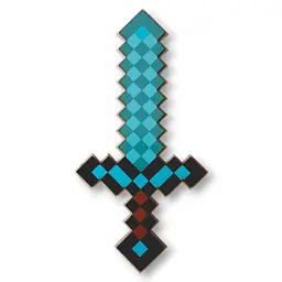 Набір іграшок Minecraft Діамантовий з фанери 2 шт. (меч, сокира) (NF11) - мініатюра 2