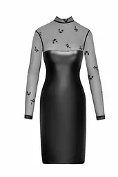 Сукня Noir Handmade F310 Sublime, L, black, міді, мокрий ефект, верх — сітка, довгий рукав - мініатюра 4