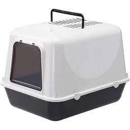 Закритий туалет для котів Ferplast Clear Cat 20 чорний 55x40x38 см 72053199
