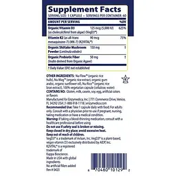 Вітаміни та мінерали Enzymedica Vitamin D3 + Vitamin K2, 60 капсул - мініатюра 3