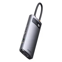 Usb-Хаб адаптер Baseus Metal Gleam Series 7-in-1 Type-C (WKWG020113) - мініатюра 2