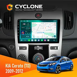 Штатна магнітола KIA Forte (TD) 2009-2012 Cyclone C9-013 4x64 DSP 4G Cyclone (НФ-00008118)