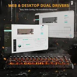 Ігрова магнітна клавіатура ATTACK SHARK R68 HE / Дротове підключення / Magnetic Switch / Black Carbon - мініатюра 6