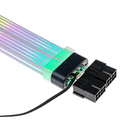 Кабель для ПК Qube RGB 12+4Pin to 2*8Pin VGA, Black - мініатюра 5