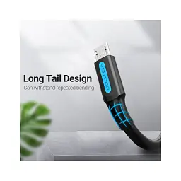 Дата кабель USB 2.0 AM to Micro 5P 1.0m 3A black Vention (COLBF) - мініатюра 7