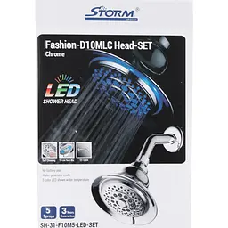 Верхній душ Storm SH-31-F10M5-LED-Set ST0019, Хром - мініатюра 2