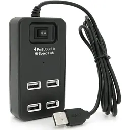 Концентратор Voltronic USB 2.0 to 4xUSB black (YT-HWS4-B) - мініатюра 2