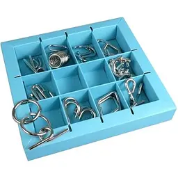 Набір головоломок Eureka 10 Metall 3D Puzzles blue 10 головоломок 473356 - мініатюра 2