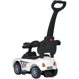 Дитяча каталка-толокар Bambi Racer M 5045L-1 з батьківською ручкою білий - мініатюра 4