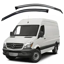 Дефлектори вікон для Mercedes-Benz Sprinter (W906) 2006- Crafter 2006- на скотчі (Acrylic) AMM30206
