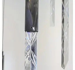 Срібляста каскадна LED люстра на 6 скляних підвісів Artlight 2350/6SL - мініатюра 3