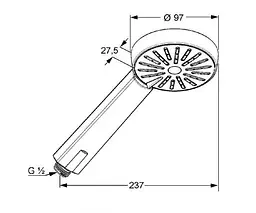 Ручний душ Kludi A-QA 6560005-00 - мініатюра 2