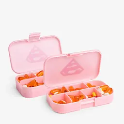 Таблетниця Smart Shake Pill Box Organizer 2-Pack Super Girl 13x8 см - мініатюра 2
