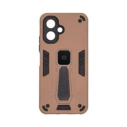 Чехол для TECNO Spark Go 2 4G (KM4), Proover, коричневый, с подставкой и магнитом, противоударный, ударопрочный, бронированный, панель-накладка, защита всего корпуса, термополиуретан (TPU) + поликарбонат (PC), ArmorStandart (ARM87171)