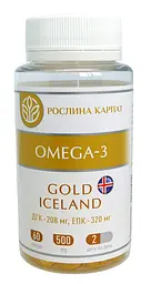 Омега-3 gold iceland 60 кап Рослина Карпат - мініатюра 1