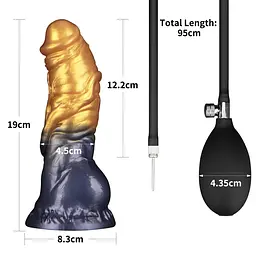 Фалоімітатор Lovetoy Dual Density 7.5’’ 19 см (золотий) - мініатюра 5
