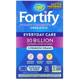 Пробіотики та пребіотик для жінок Nature's Way Fortify Women's Probiotic + Prebiotics з відстроченим вивільненням 30 млрд КУО 30 вегетаріанських капсул - мініатюра 2