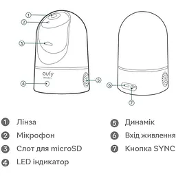 Внутрішня IP-камера Eufy Security Solo 2K P24 Protect Pan & Tilt Apple HomeKit (T8410X) - мініатюра 8