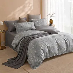 Комплект постільної білизни Love You Silver Сімейний 160×220×2 см тенсель 300TC сірий (ly63052) - мініатюра 3