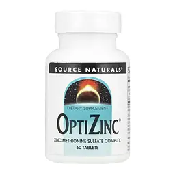 Цинк Source Naturals (Opti®) - 60 таблеток, для імунітету