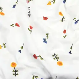 Багаторазова непромокаюча пелюшка Cosas Wild Flower 100х120 см біла (Diaper_WildFlowerDreamsRed_100x120) - мініатюра 5