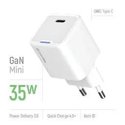 Зарядний пристрій ColorWay GaN Mini 35W PD Port PPS USB-C white (CW-CHS056PD-WT) - мініатюра 7
