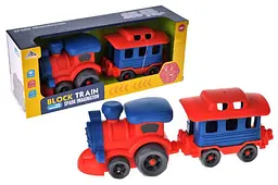 Іграшковий поїзд з вагоном Block Train Spark Imagination 933-811B у коробці р.35,5x10x14 см YG Toys