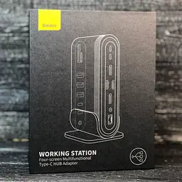 Адаптер Baseus Working Station Four-Screen Multifunctional Type-C Hub Adapter CAHub-HG0G - мініатюра 3